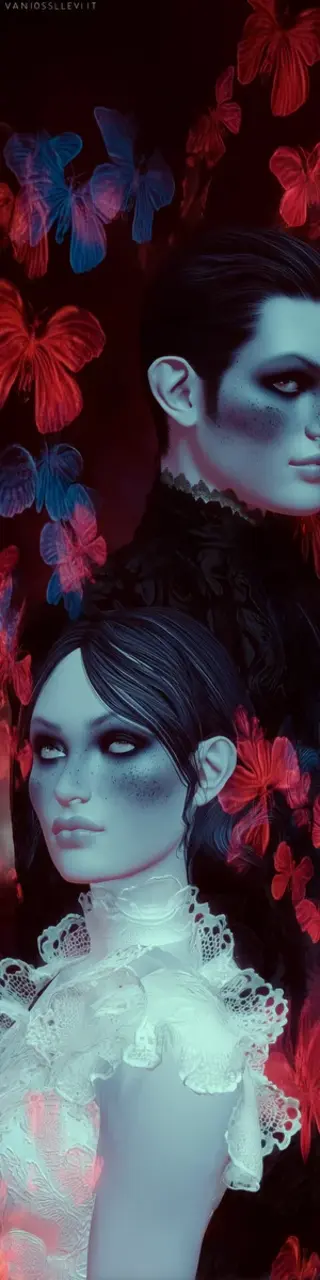 Free printable pale vampires couple bookmark