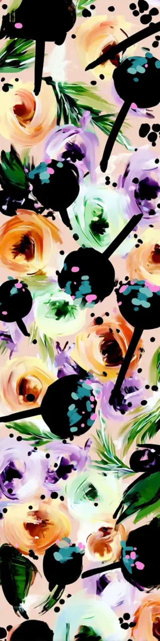 Free printable pale yellow floral bookmark