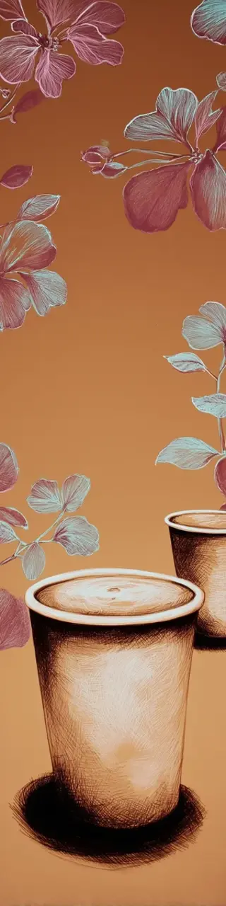 Free printable paper cups coffee bookmark