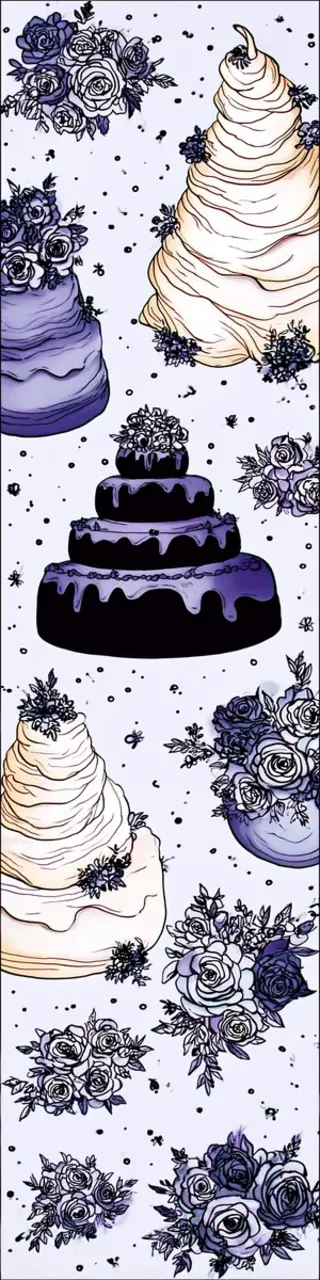 Free printable pavlova white cakes bookmark