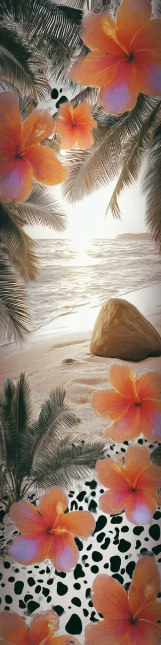 Free printable peeking through the tropical bookmark