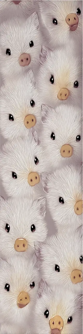 Free printable pig faces white bookmark