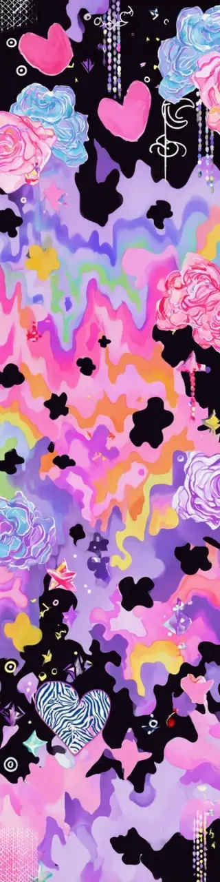 Free printable pink and black abstract bookmark