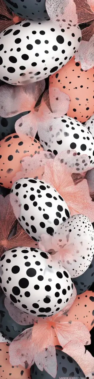 Free printable pink and polka dot Easter eggs bookmark