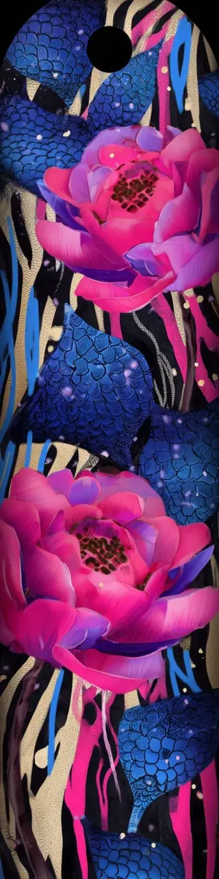 Free printable pink roses lines bookmark