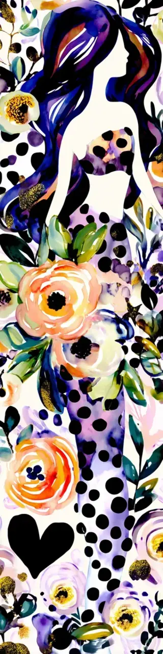 Free printable polka dot mermaid bookmark