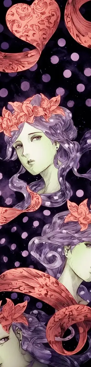 Free printable polka dots woman bookmark