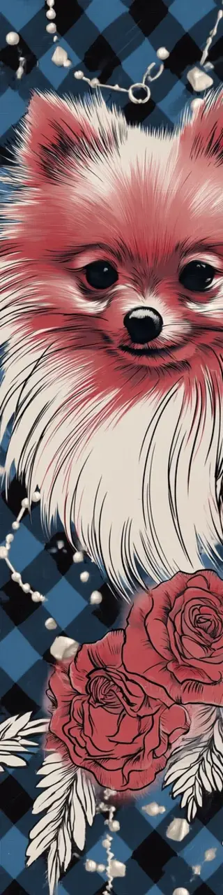 Free printable Pomeranian dog bookmark