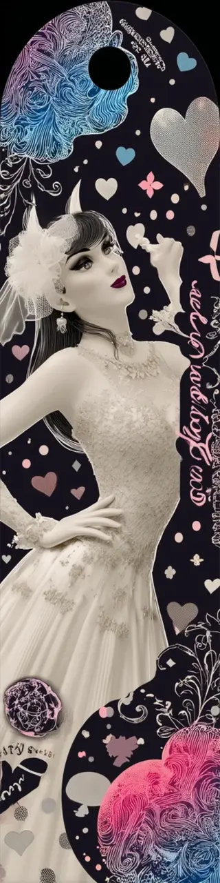 Free printable posing wedding bookmark