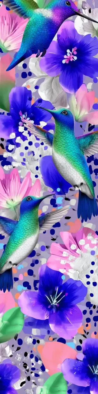 Free printable pretty bold hummingbirds bookmark