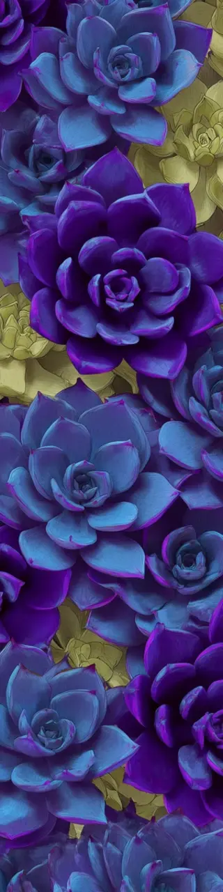 Free printable purple and blue succulents bookmark