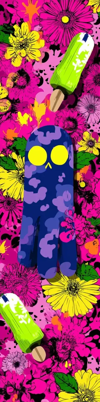 Free printable purple ghost on bright background bookmark