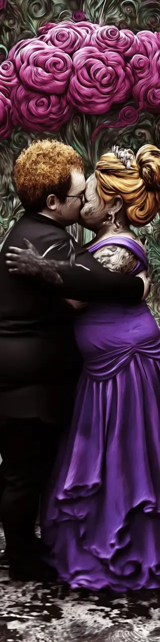 Free printable purple kiss romance bookmark