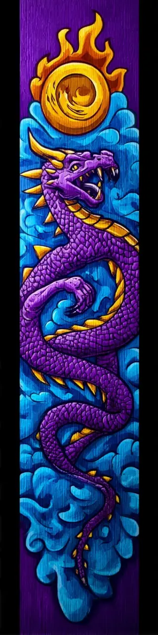 Free printable purple twist dragon bookmark