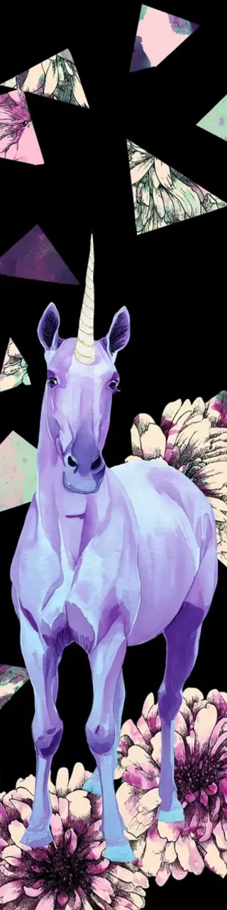 Free printable purple unicorn bookmark