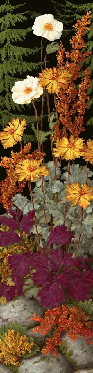 Free printable quaint fall plants bookmark