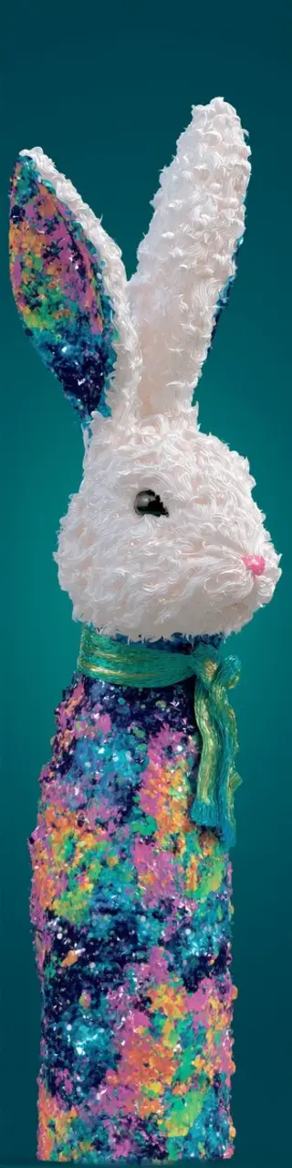 Free printable rabbit head statue bookmark