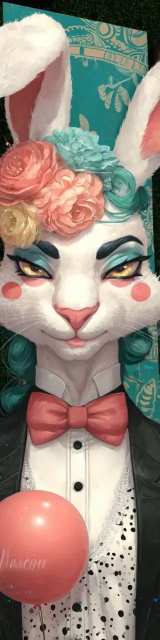 Free printable sneering rabbit bookmark