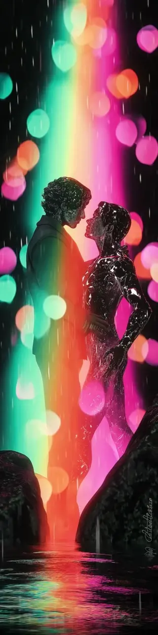 Free printable rainbow lights bookmark