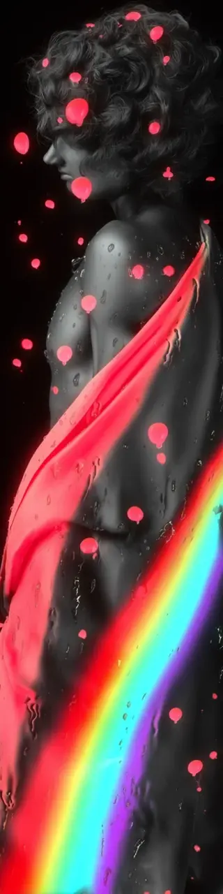 Free printable rainbow person bookmark