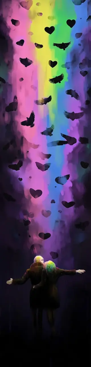 Free printable rainbow sky burst bookmark