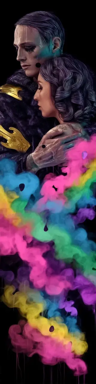 Free printable rainbow smoke bookmark