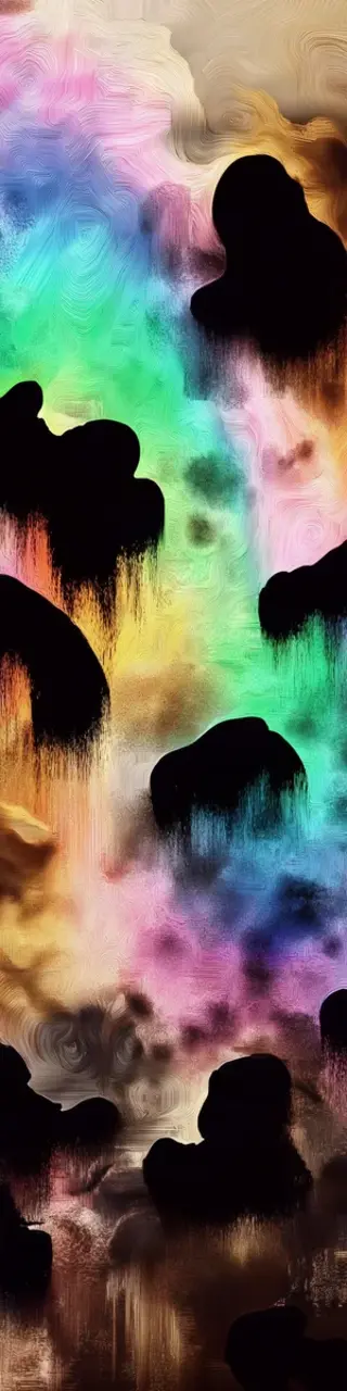 Free printable random rainbow sky bookmark