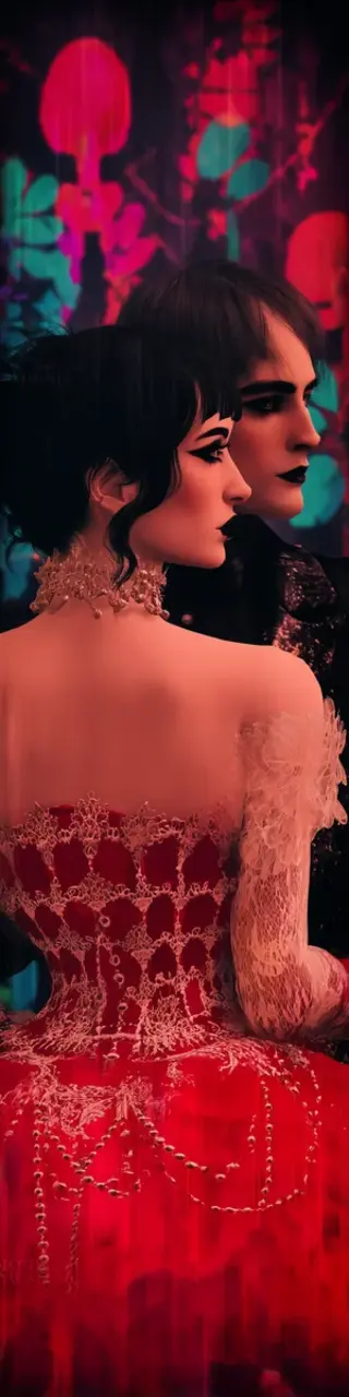 Free printable red and black vampires bookmark