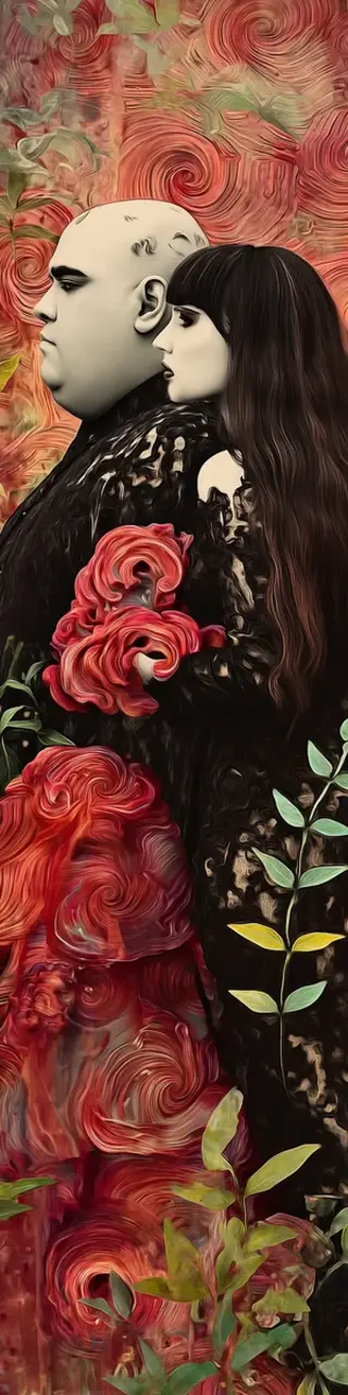 Free printable red dark romance bookmark