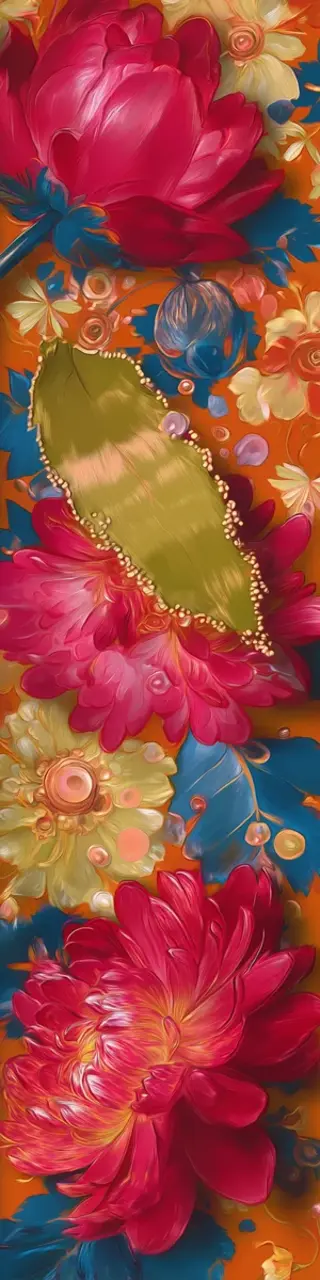 Free printable red floral bookmark