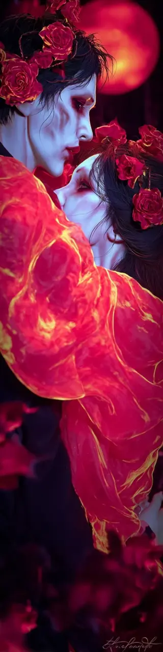 Free printable red love vampire bookmark