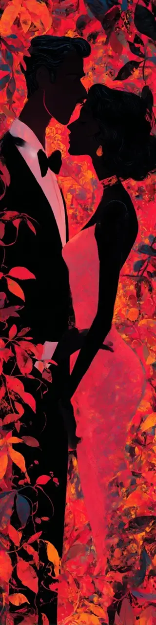 Free printable red romantic thriller bookmark