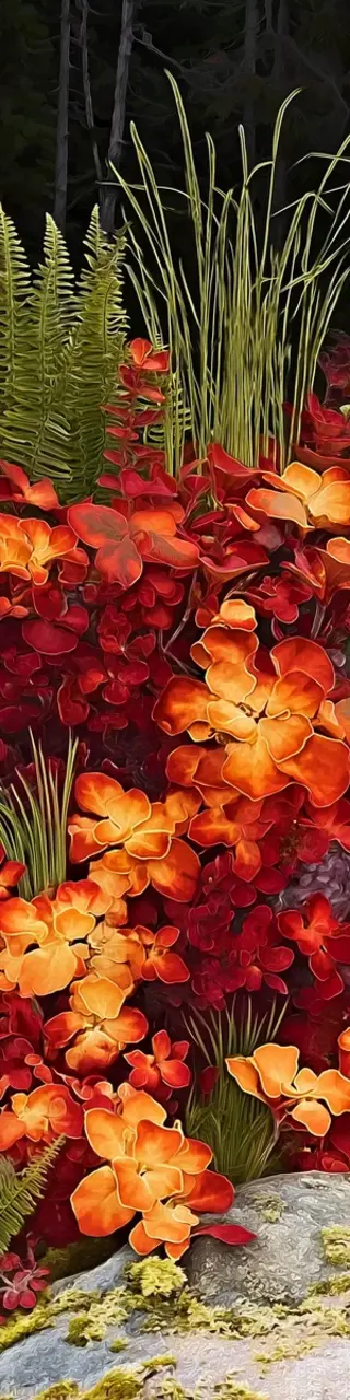 Free printable reddish autumn plants bookmark