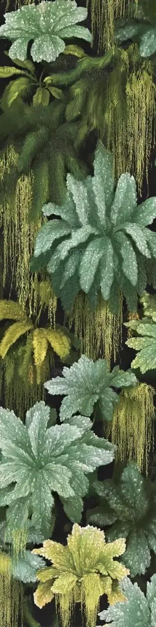 Free printable relaxing green tropical bookmark