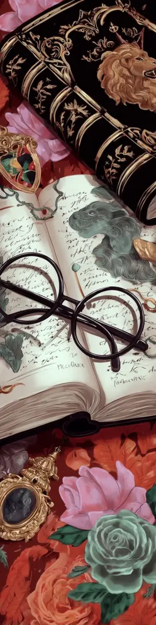 Free printable round glasses books dark academia bookmark