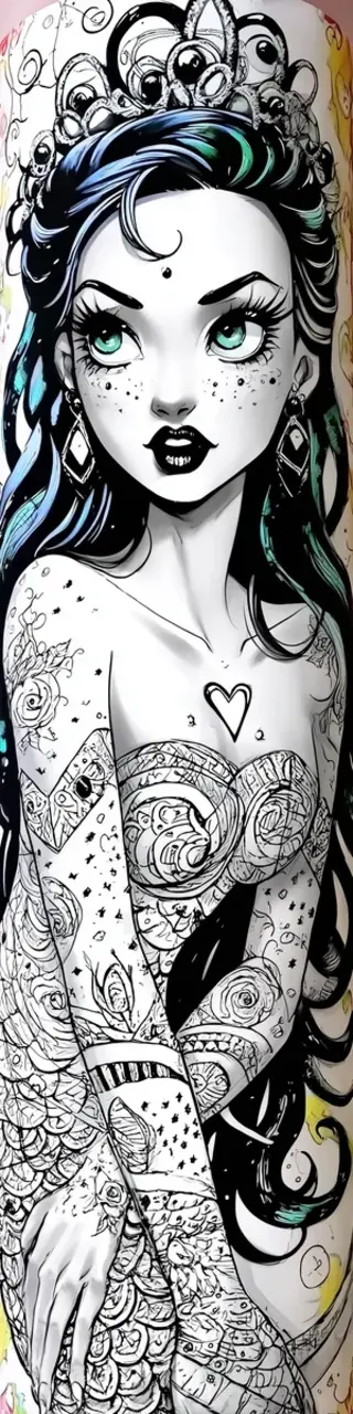 Free printable royal mermaid coloring bookmark