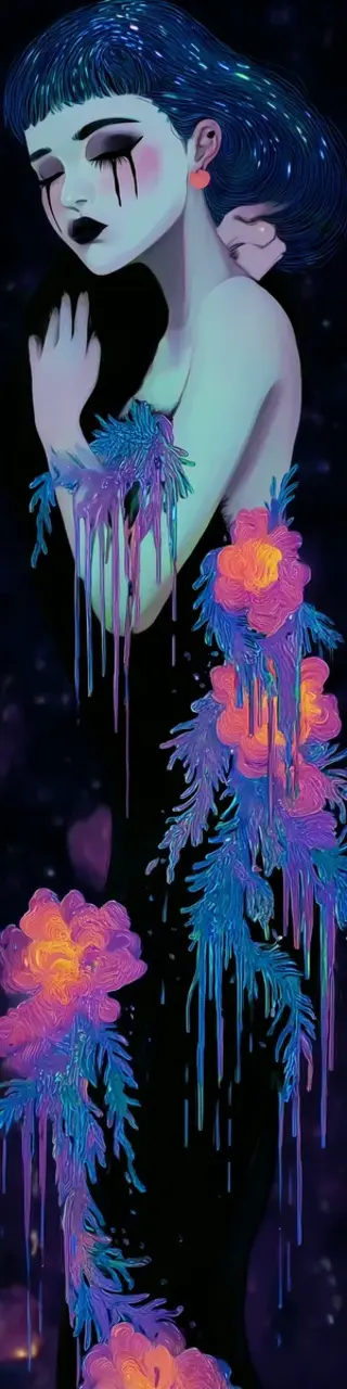 Free printable sad woman bookmark