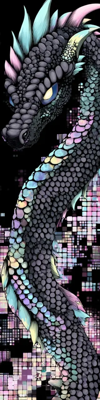 Free printable scaly gray dragon bookmark