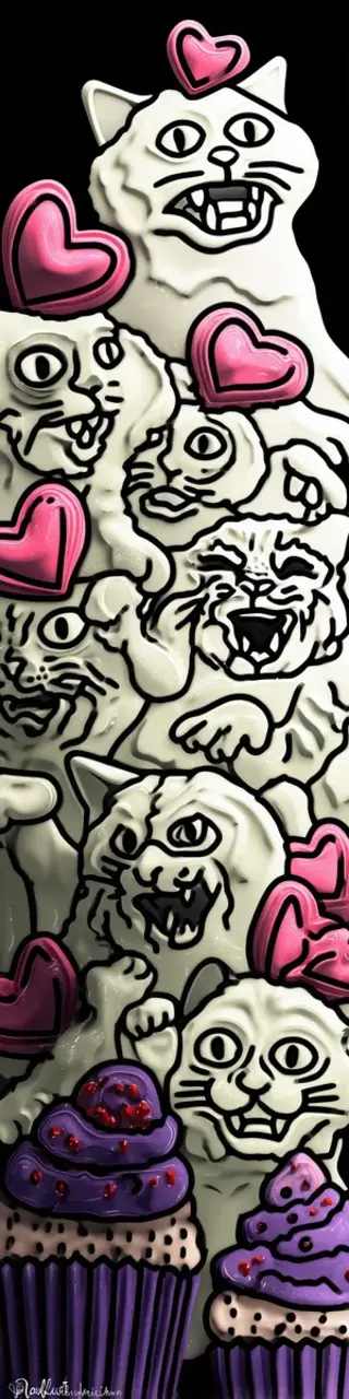 Free printable scary cats and cupcakes bookmark