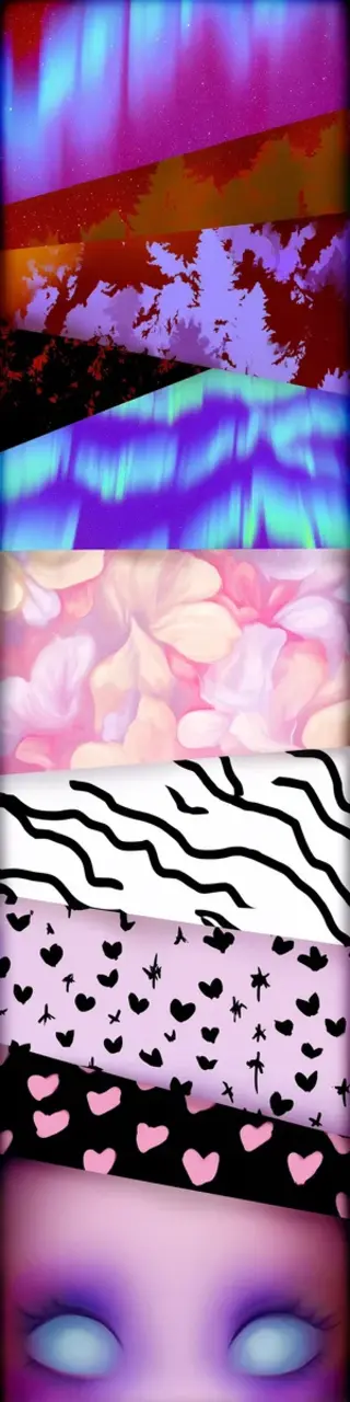 Free printable scary eyes abstract bookmark