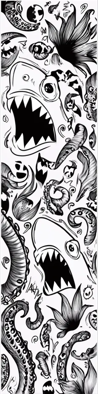 Free printable sharks to color bookmark