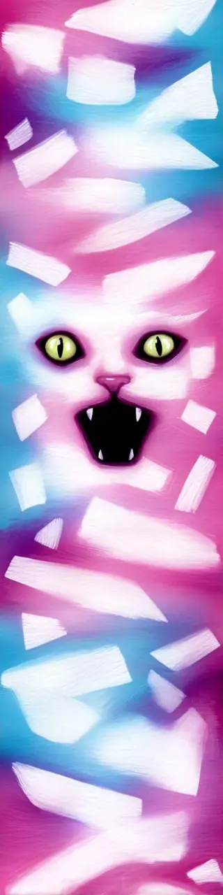 Free printable shocked cat face bookmark