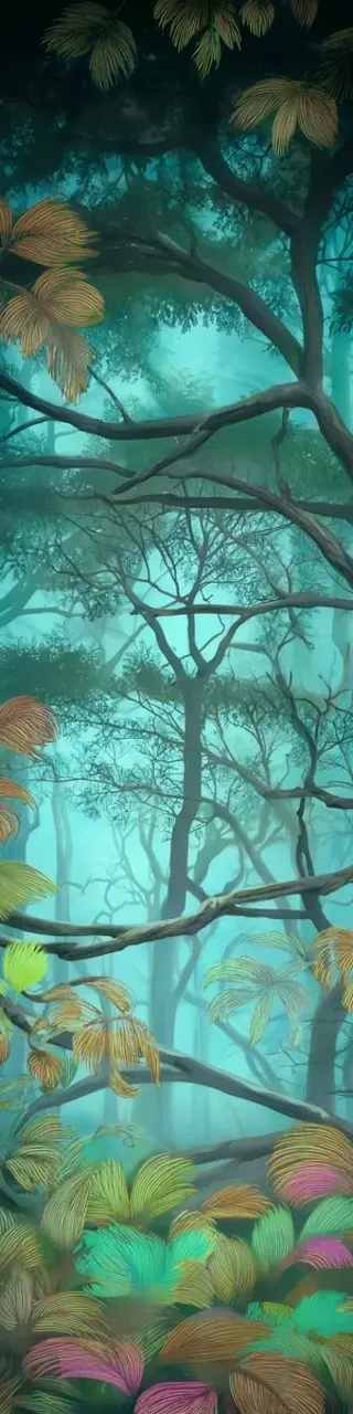 Free printable side branches forest bookmark