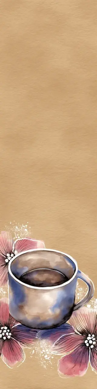 Free printable simple elegant gold coffee bookmark