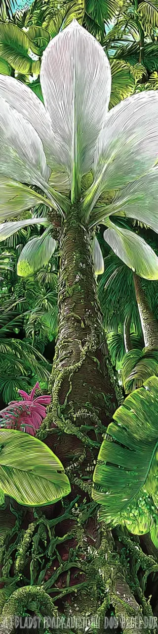 Free printable single palm tree bookmark