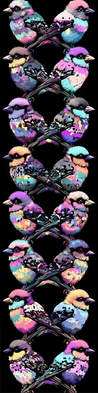 Free printable sixteen cute birds bookmark