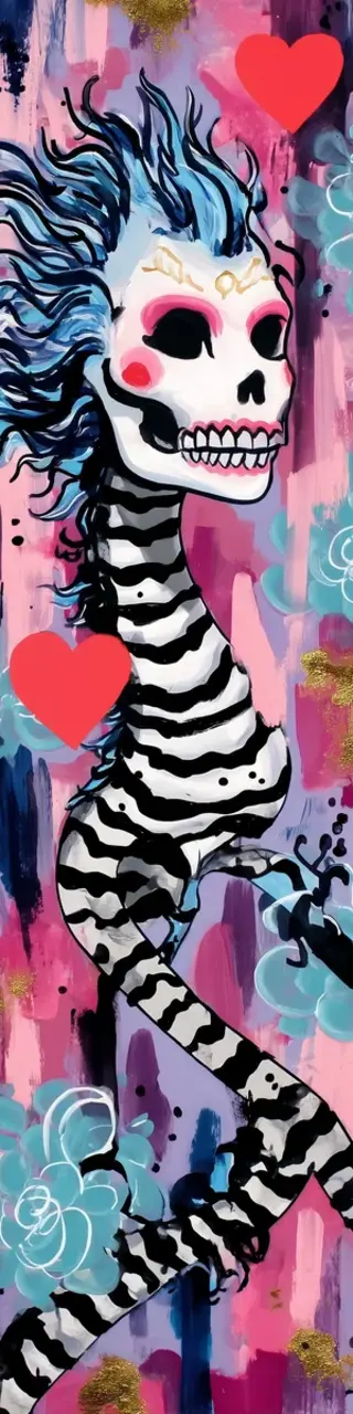 Free printable skeleton dragon bookmark