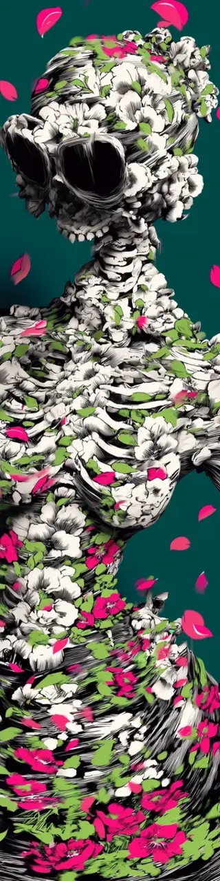 Free printable skeleton statue bookmark