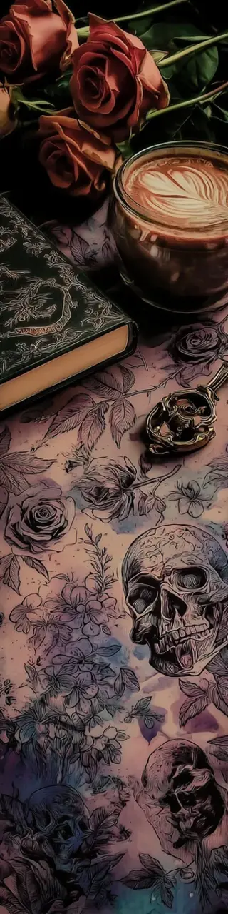 Free printable skull desk dark academia bookmark