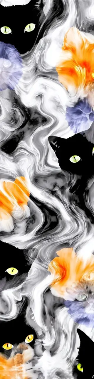 Free printable smoky black cats bookmark